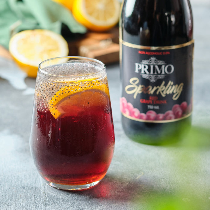 Sparkling Red Grape Honey Lemon & Chia Seeds