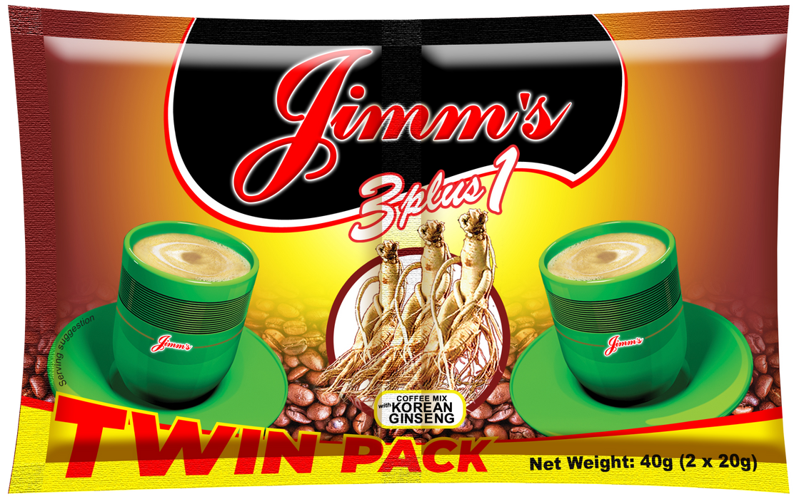 [Mega Relief] Jimms 3+1 Twin Pack with Ginseng - 1 Case/120 pcs