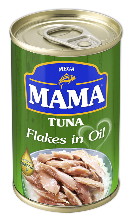[Mega Relief] Mama Tuna Flakes in Oil 155g - 1 Case/50 cans