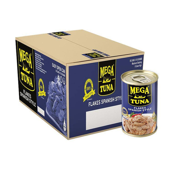 Mega Tuna Flakes Spanish Style EOC 155g X 50 - megamart.ph